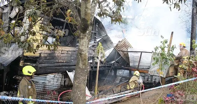 Tevita Poese’s home was completely destroyed in the fire last week. Photo: Ronald Kumar