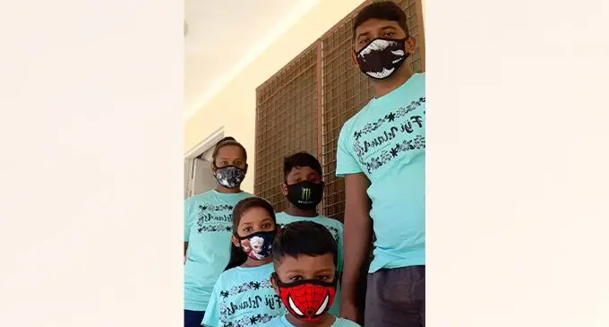 From left: Mother Swastika Chand, daughter Altika Chand, youngest son Ansh Chand, eldest son Arnav Chand, and Father Alvin Chand at the Friendly North Inn hotel in Labasa on August 22, 2021.