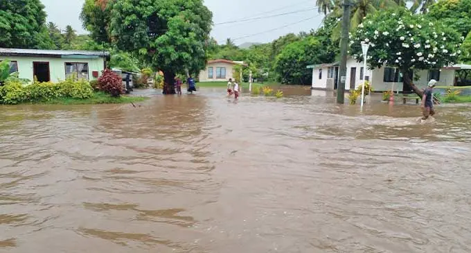 Flooding at Vunitogoloa Village in Ra.