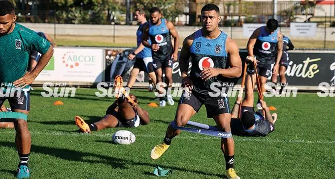 Vodafone Fiji Bati hooker Penioni Tagituimua during training at St Mary’s ground in Sydney, Australia, on June 22, 2022. He will start against the Papua New Guinea Kumuls on Saturday night. Photo: Simione Haravanua