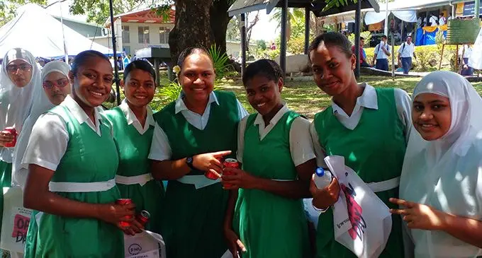 Students of Kamil Muslim College during the open day at the Fiji National University Natabua, Lautoka campus on October 21,2022. Photo: Salote Qalubau.