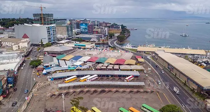 An aerial view of Suva City from the bus stand. Photo: Leon Lord.