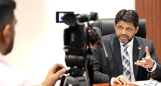 Attorney-General and Minister for Economy Aiyaz Sayed-Khaiyum at the press conference on March 11, 2020. Photo: DEPTFO News