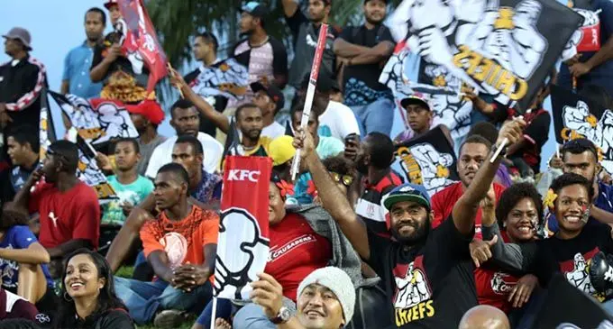 Chiefs fans at the ANZ Stadium.