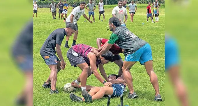 Members of the national U20 extended squad during a training session at Bidesi Park, Suva on January 6, 2025. Photo: Sereana Salalo