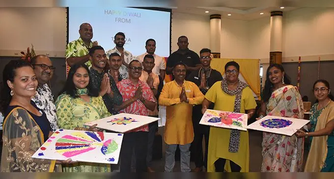 Executives of Tanoa International Hotel during their Diwali Celebration in Nadi. Photo: Waisea Nasokia.