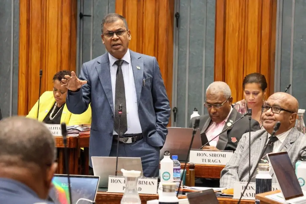 Deputy Prime Minister and Minister for Finance Biman Prasad in Parliament on October 2, 2025.