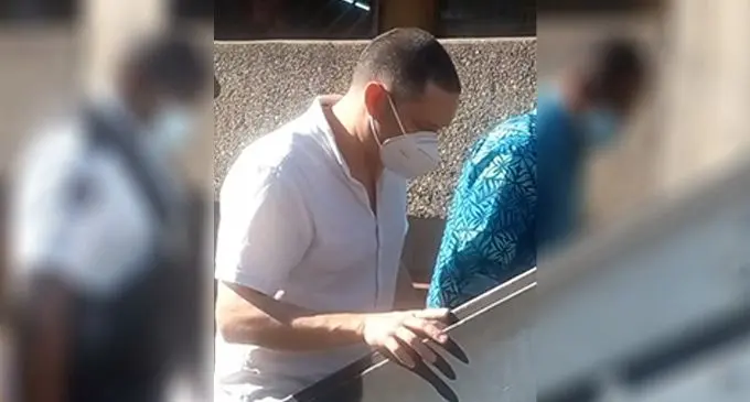 USA National Bradley Robert Dawson is escorted to the High Court in Lautoka on July  27,2022. Photo: Salote Qalubau