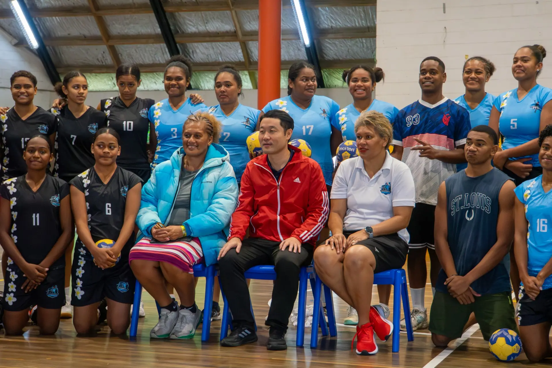 The team played an exhibition match against the open women’s side at the University of the South Pacific gymnasium on Saturday as part of an event to thank its sponsors.