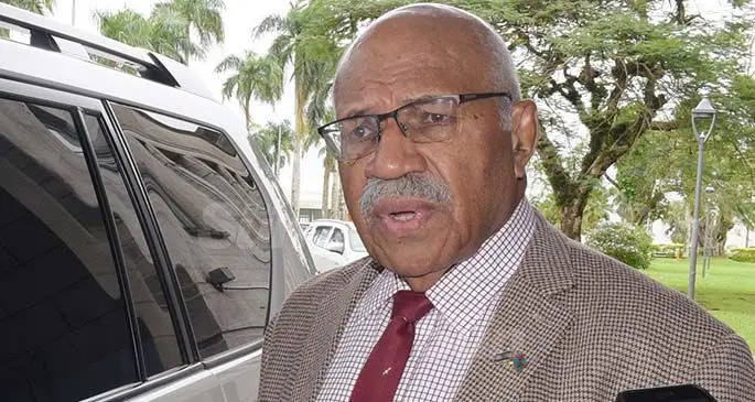 Leader of the Opposition Sitiveni Rabuka outside the Government Building in Suva on July 1, 2020. Photo: Ronald Kumar
