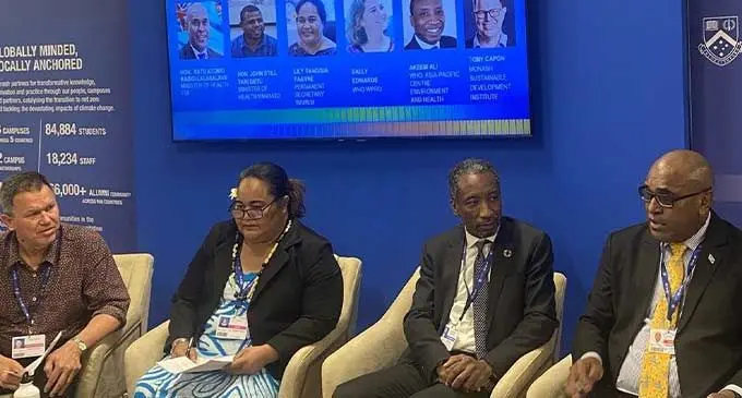 Minster for Health Dr Atonia Lalabalavu at COP28.