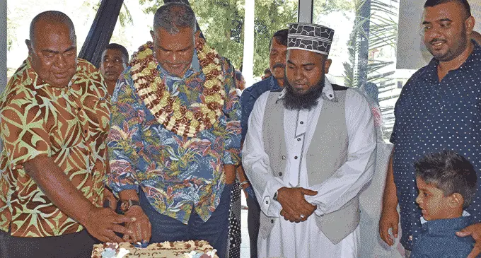 From left: Landowning Unit representative Samisoni Ratu, Minister for Commerce, Trade, Tourism and Transport Faiyaz Koya, Rizwan Khan, managing director Ameez Ali and Areez Ali in Yako, Nadi.Photos: Waisea Nasokia