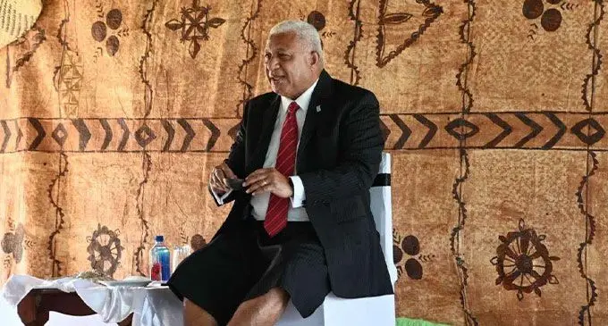 Prime Minister Voreqe Bainimarama at the Ba Provincial Council Meeting at Sorokoba Village, Ba on July 20, 2022. Photo: Fijian Government