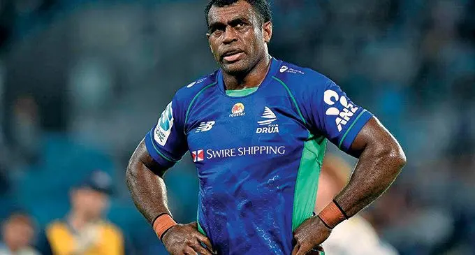 Swire Shipping Fijian Drua skipper Nemani Nagusa on his way off the field after copping a red card during their Super Rugby PAcific match against Waratahs at the Cbus Stadium, Gold Coast, Australia, on April 1, 2022. Photo: Fijiana Drua