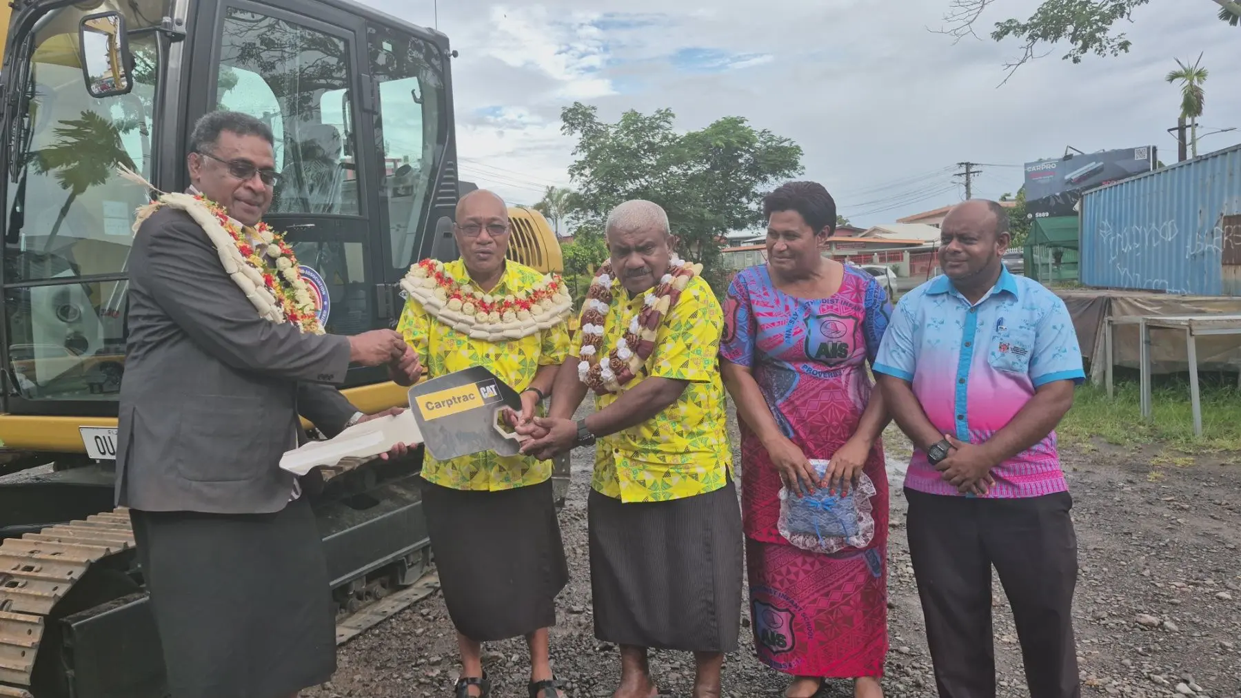 Minister for Finance Esrom Immanuel and Fijian Teachers Association Cooperative Thrift Limited (FTCL) board chairperson Iosefo Volau during the handover at the FTA Hall in Suva on February 6, 2026..jpg