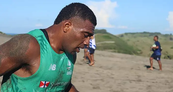 Apisalome Vota at the sand dunes in Sigatoka. Photo: Fijian Drua