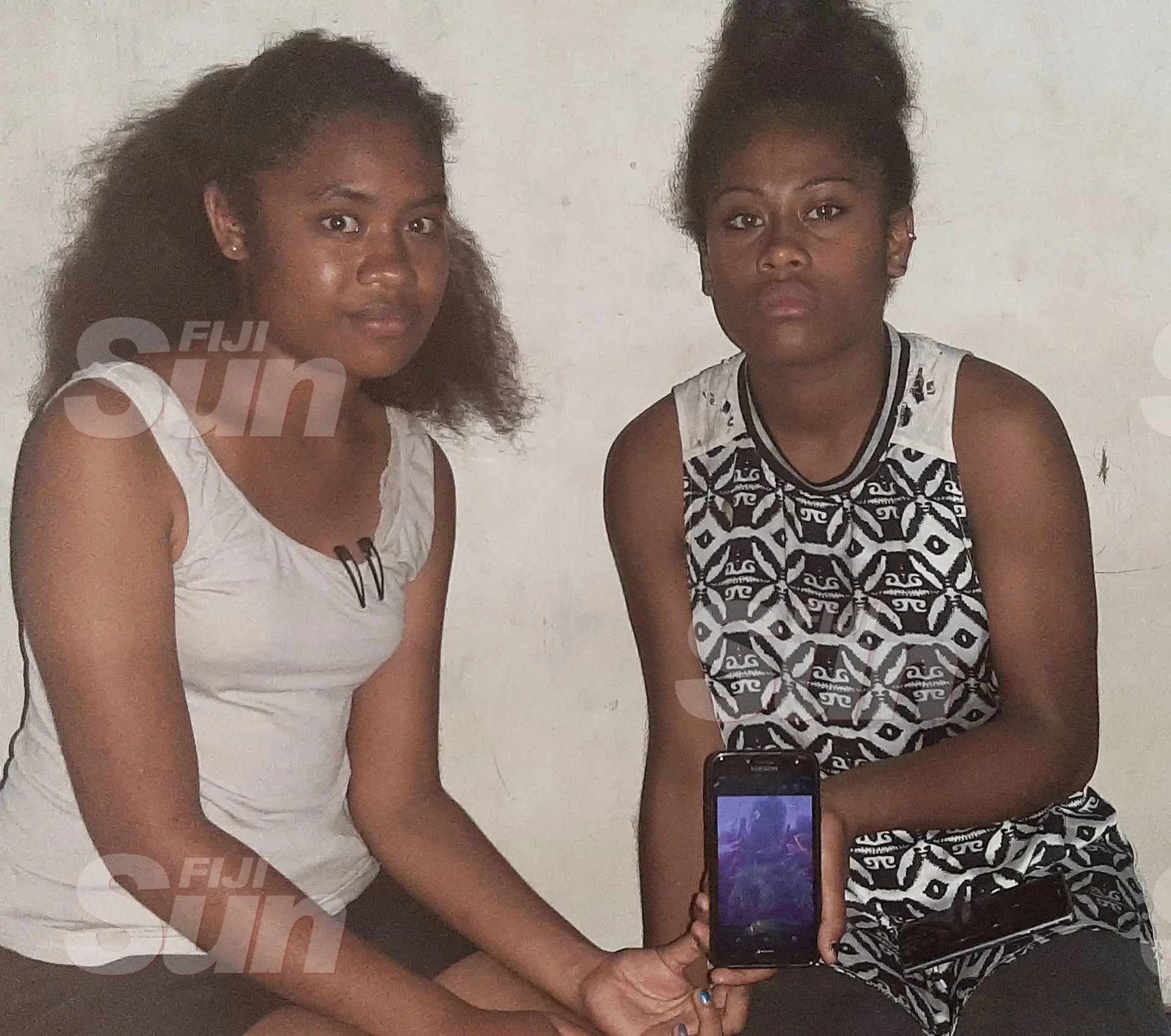 Sisilia Rosi (left) and her cousin Vani Traill at the home of the late Josua Matanisiga in Velovelo, Lautoka on October 25, 2019. Photo: Salote Qalubau