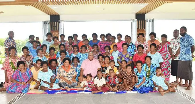 Nakorosule women’s group from Naitasiri with His Excellency the President Ratu Wiliame Maivalili Katonivere on their visit to the State House on January 12, 2023.