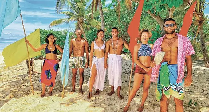 Vou dancers greet guests as they arrive on Vomo Island Resort.