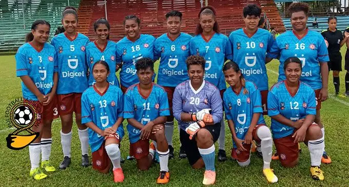 Nasinu Women’s football team during the Digicel Women’s Senior League- Southern at Ratu Cakobau Park, Nausori, today. Photo: Fiji FA Media