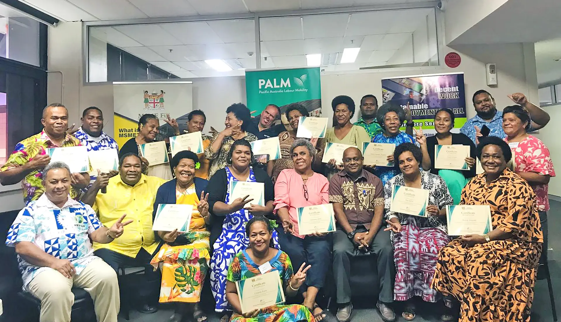 Participants during the presentation of certificates at Ganilau House in Suva on April 1, 2026.