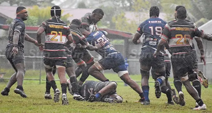 Skipper cup match action between Naitasiri and Nadi at Ratu Cakobau Park on May 4, 2024. Nadi won 24-20. Photo: Ronald Kumar
