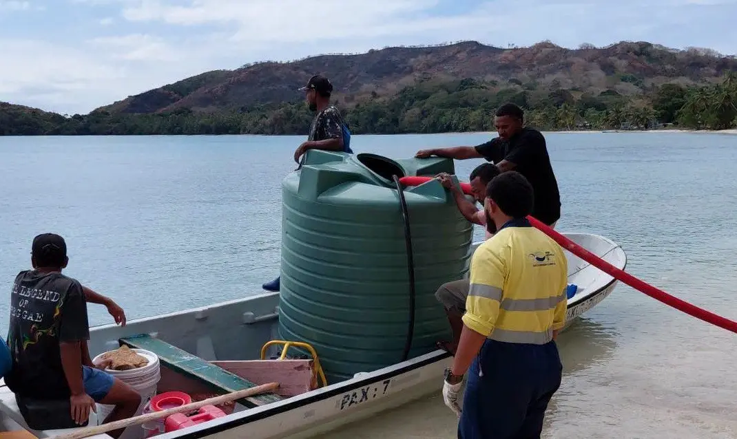 Emergency water teams have deployed from Suva, prioritising the local boarding school and health center. Photo: Supplied