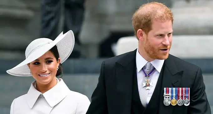 Prince Harry and Meghan in London in June 2022 during Queen Elizabeth II’s platinum jubilee celebrations. Photo: RNZ