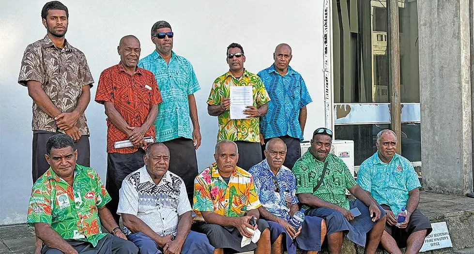 Sabeto landowners peacefully protested in front of the Office of the Prime Minister’s April 25, 2024. Photo: Beranadeta Nagatalevu