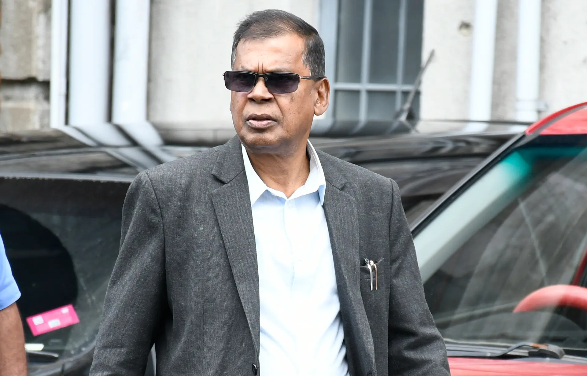 Former Deputy Prime Minister Biman Prasad outside the Suva Courthouse on September 25, 2026.