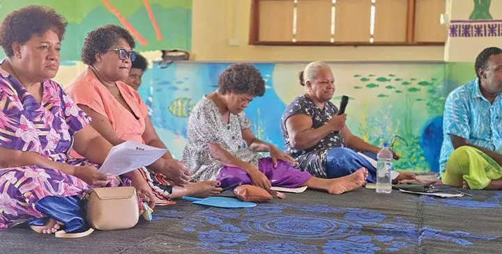 Participants during the review of the electoral law consultation at Navoci Village, outside Nadi Town.
