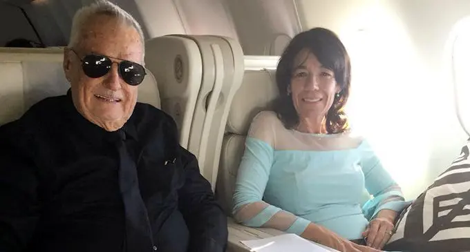 Captain Seymour and his new wife Kylie onboard Fiji Airways.