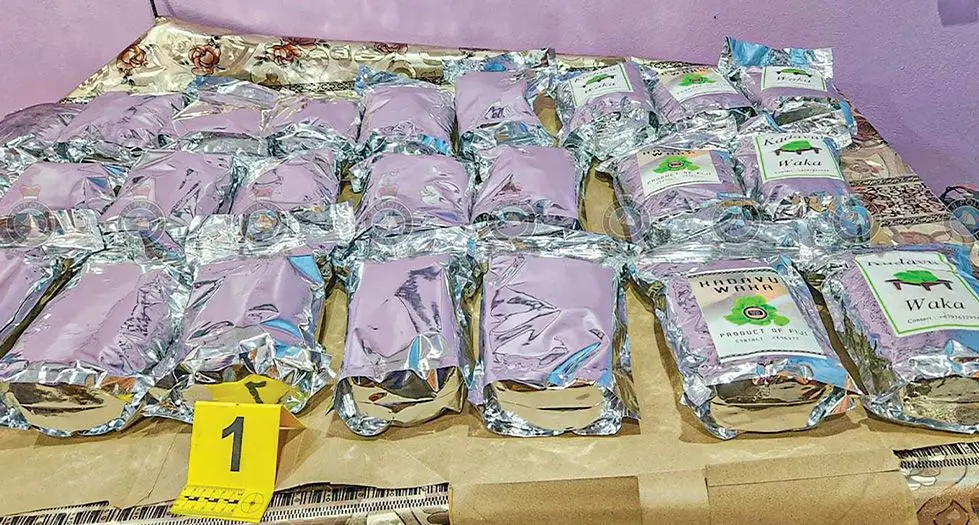 1.1 tonnes of white substances in crystal and powder was seized in a recent drug raid. Photo: Police Media Cell
