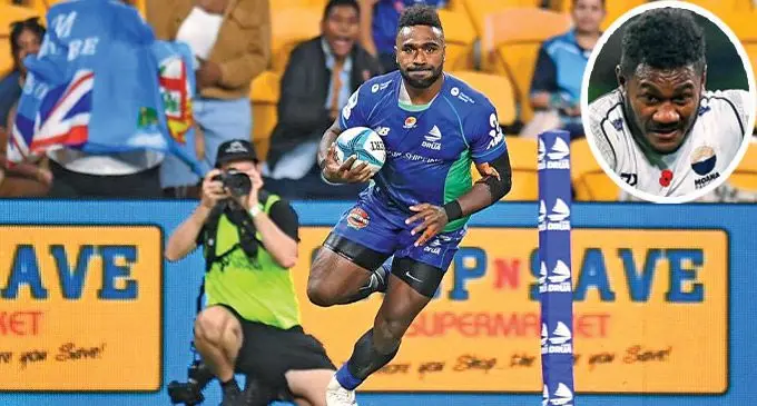 Former Fijian Drua winger Onisi Ratave  (right inset) Timoci Tavatavanawai 