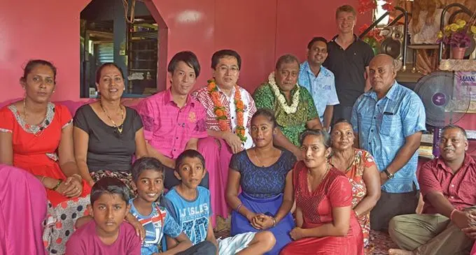 Members of Kavika Settlement, representatives from the Japanese Embassy, and other stakeholders after the commissioning of their water project. Photo: Laisa Lui.