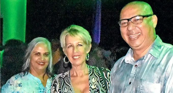 From left: Nadi businesswoman, Nita Pillay, with Nadi’s Spa Academy Fiji director principal Debra Sadranu, and BSP Life general manager distribution and marketing, Curtis Mar, during a BSP cocktail in Nadi last week.