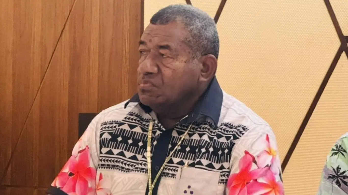  Turaga ni Koro of Waikalou Village Akuila Tuinasau at the Pre-COP31 Never-Before Voices: Pacific Grassroots Climate Leadership side event at Crowne Plaza Fiji Nadi Bay Resort and Spa in Wailoaloa, Nadi.