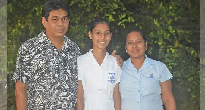 Doyal Sonia Singh (middle), with parents Dharmendra and Reshmi Singh in Valebasoga, Labasa, on March 24, 2022