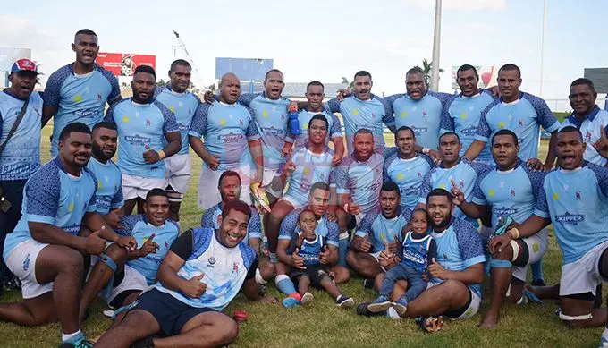 Suva rugby side after their 34-16 Skipper Cup win over Nadroga at ANZ Stadium on May 4, 2019. Photo: Ronald Kumar.