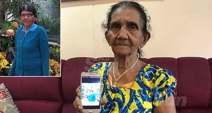 75 year-old Guddi Suruj holds a picture of her late sister Indira Kumari at her Muanikoso home on August 8, 2020. Photo: Inoke Rabonu. Inset: Matanikorovatu road accident victim Indira Kumari, 70.