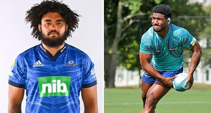 Highlanders hooker Soane Vikena and flanker Veveni Lasaqa. Photo: Getty Images