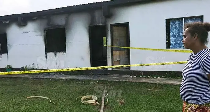 Sinu Heritage in disbelief looks at the flat she once lived in at the Rara HART in Lajonia, Labasa on March 11,2021. Photo: Laisa Lui
