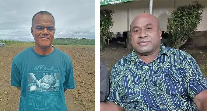 Onthe Left Photo: Nawaka Village headman, Mosese Ronakuru. Right Photo : John Doughty, from the Mataqali of Namacuku of Nasolo in Ba.