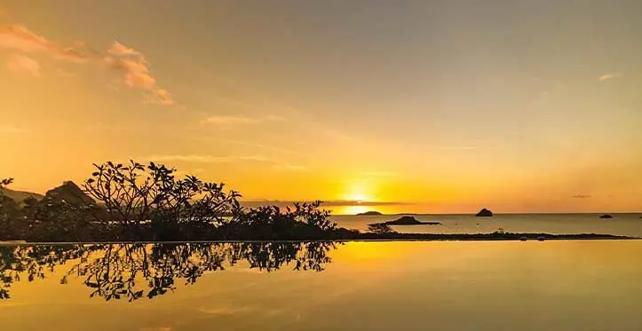 The sunset scene in Rakiraki.
