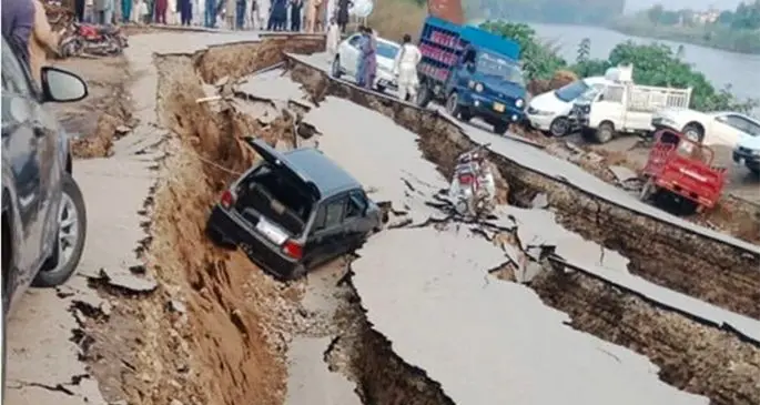 Damage in Mirpur, Pakistan-administered Kashmir after a strong earthquake struck the region. Source: New Delhi