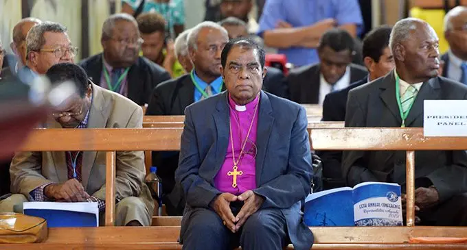 Bishop Namdeo Karkare of Bangalore Methodist Church in India during the Bose Ko Viti (Annual Conference) at the Centenary Church on August 19, 2019. Photo: Ronald Kumar