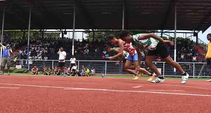 Junior girls sprint event during the Natabua High School interhouse competition at Churchill Park, Lautoka on February 7, 2019. The competition ends today.  Photo: Waisea Nasokia