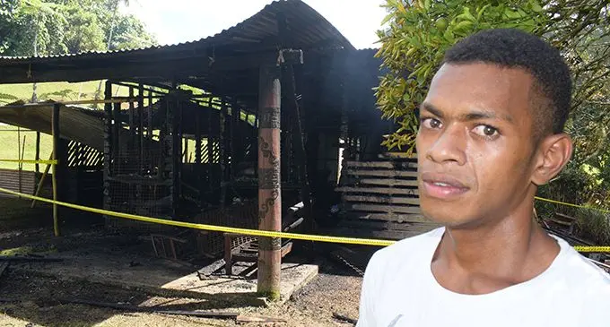 Livai Ikanikoda, 20, survived the fire that destroyed his family home in Taunovo, Deuba on March 6, 2019. Photo: Ronald Kumar