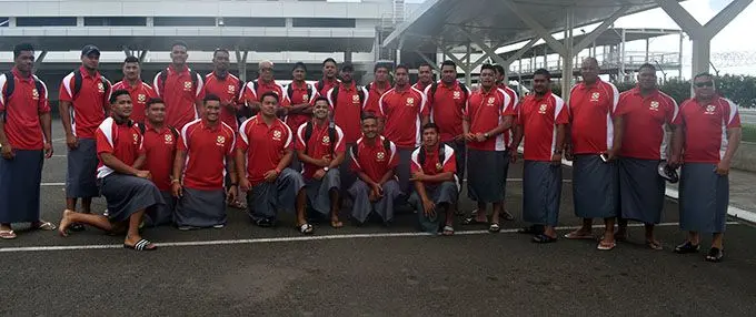 The Tonga A  rugby team at Nadi International Airport on March 4, 2019. Photo: Mereleki Nai