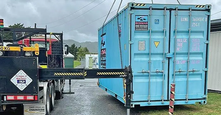 Reserved Container for Fijians in New Zealand to fill for those affected by the cyclone.